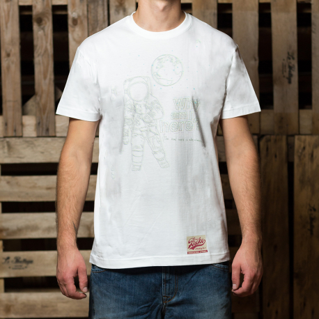 ABA - Baltos spalvos „Astronaut“ marškinėliai