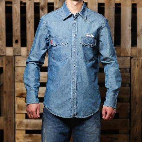 Broke Clothing – „Camicia Rodeo Light Denim“ marškiniai