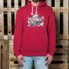 Broke Felpa Cappuccio Gotico red jumper