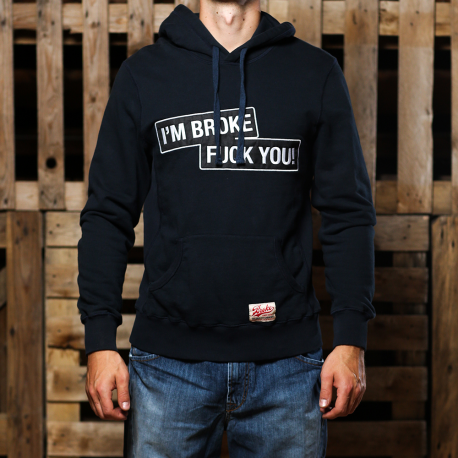Broke Clothing - „F*ck you“ džemperis su gobtuvu