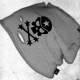 An kei Skull Melange Hat